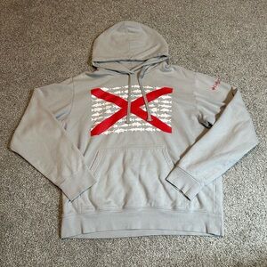 Men’s Columbia PFG Active Hoodie Gray/Light Blue Size M